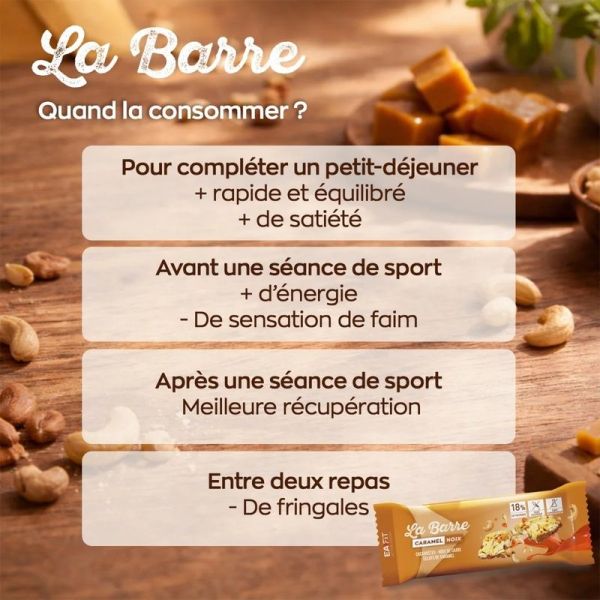 LA BARRE PROTEINEE - Barre caramel noix - 40 g