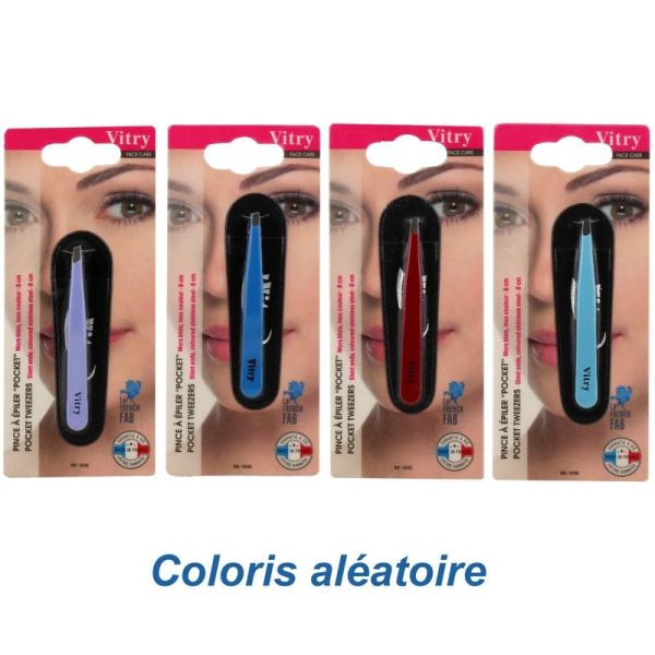 Pince à épiler pocket mors biais - Couleur - 1 unité
