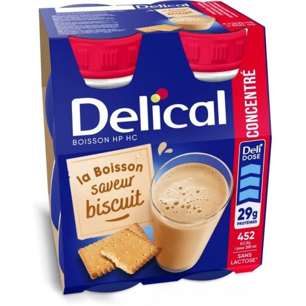 Concentré Boisson HP HC - Saveur Biscuit - 4 x 200 ml