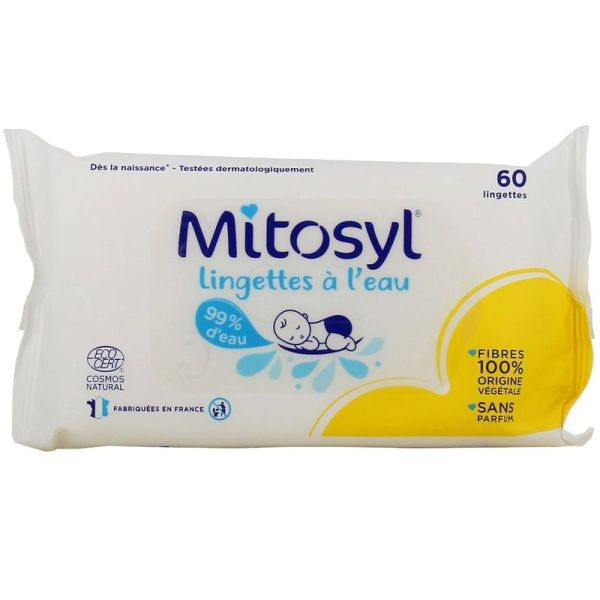 Lingettes à l'eau - 60 lingettes