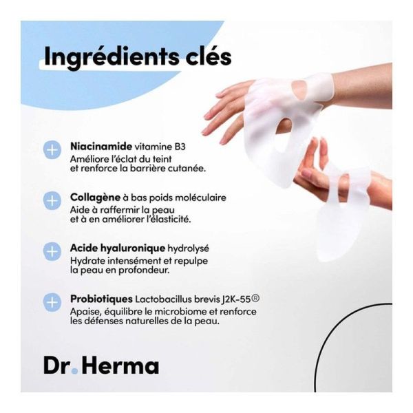 Dr Herma Masque Collagène Anti-Âge - 1 masque hydrogel