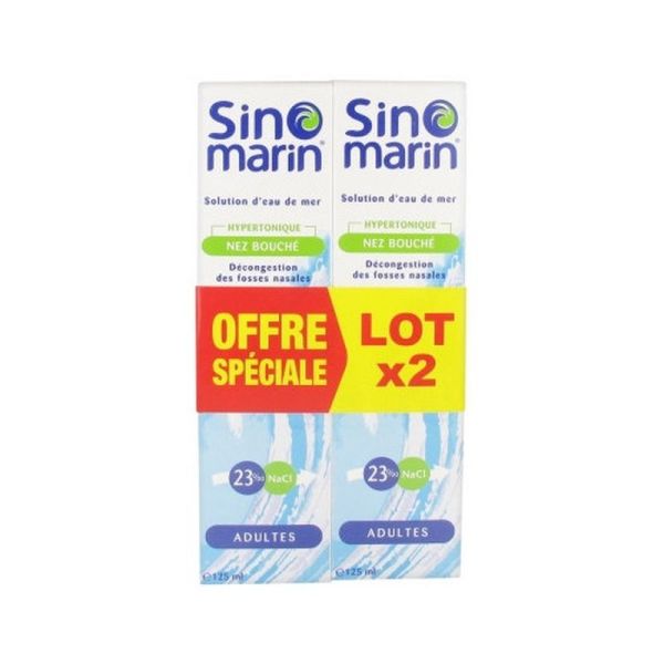 Solution d'Eau de Mer Nez Bouche Adultes - 2 x 125 ml