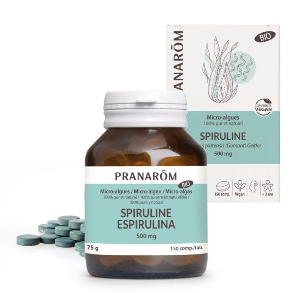 Spiruline - Spirulina platensis (Gomont) Geitler - 150 comprimés