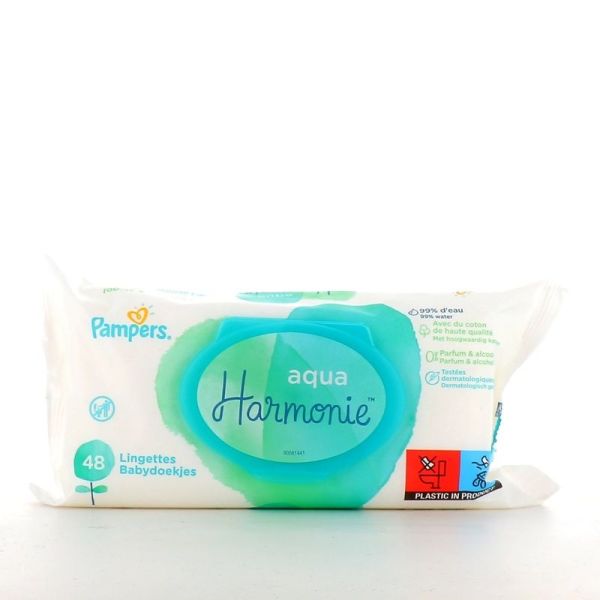 Harmonie Aqua Lingettes Bébé - 48 lingettes