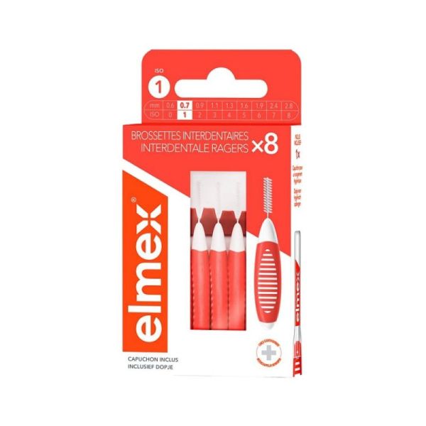 Elmex 8 Brossettes Interdentaires taille 1 - 0,7mm