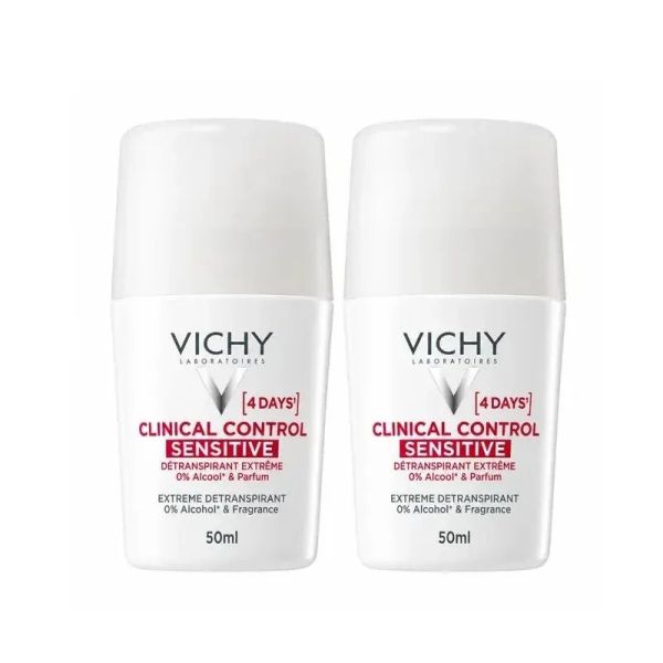 Déodorant clinical control 96H - Sensitive - 2 x 50 ml