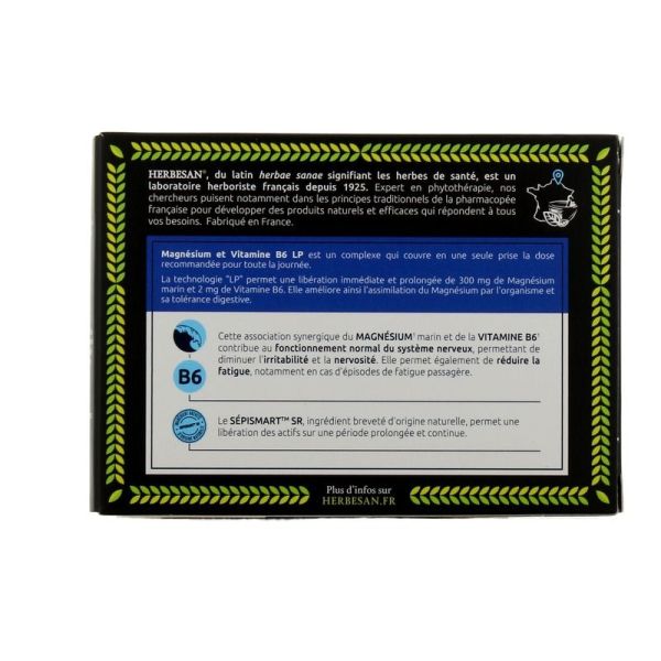 Magnésium et Vitamine B6 LP - 30 comprimés