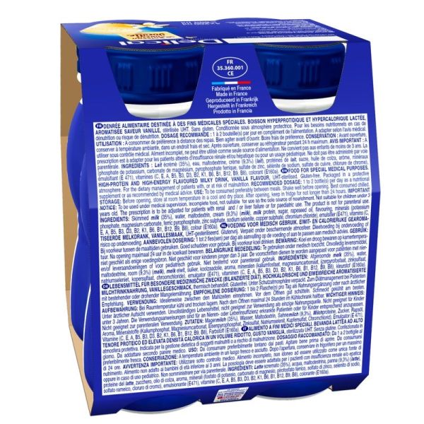 Boissons HP/HC Lactée Saveur Vanille - 4 x 200 ml