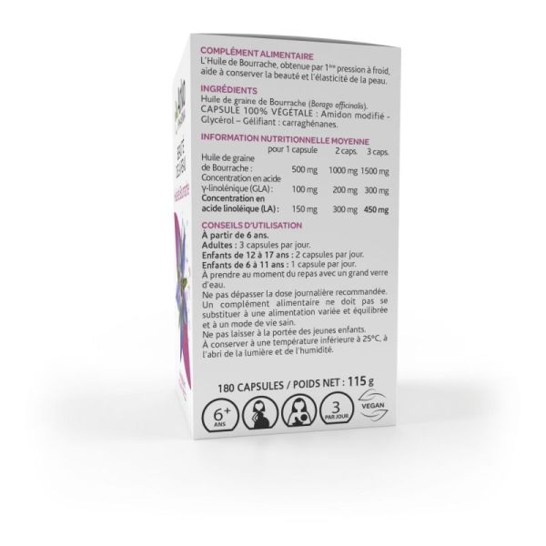 Arkogelule Bio Huile Bourrache180Caps