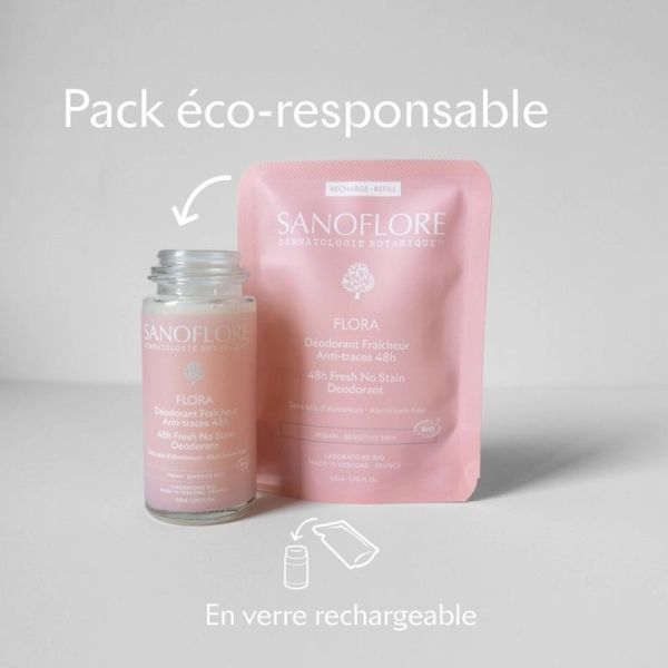 Recharge Déodorant Flora Roll-On 48h - 50 ml