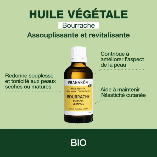 Huile Végétale de Bourrache - Bio - 50 ml