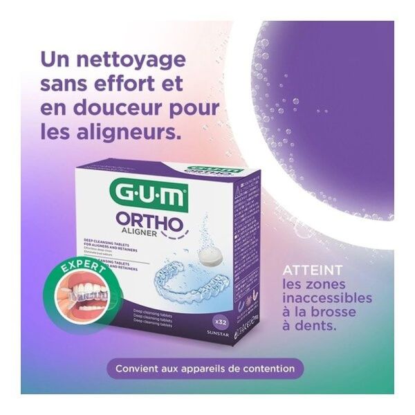 Ortho Aligner comprimés nettoyants pour gouttières orthodontiques - 32 comprimés