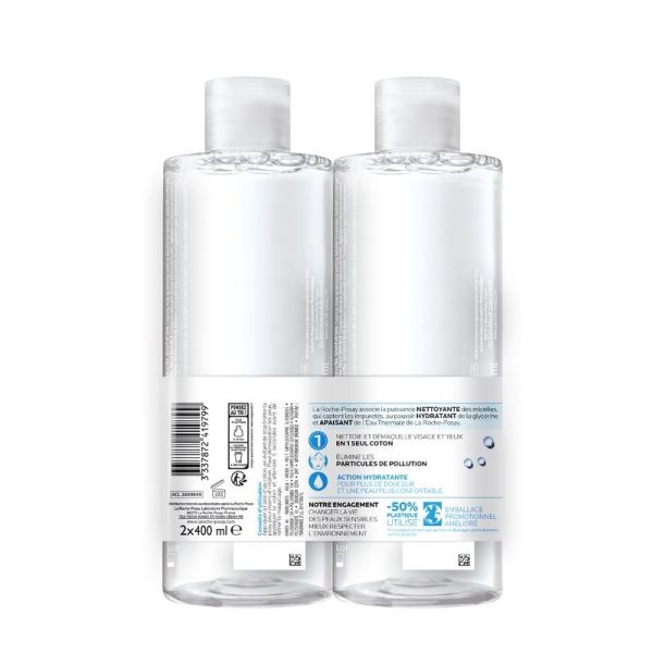 Toleriane Eau Micellaire Peaux Sensibles - 2 x 400 ml