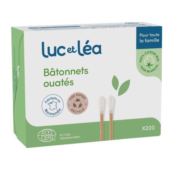 200 Batonnets ouates tige papier et coton Bio Hygiene auriculaire
