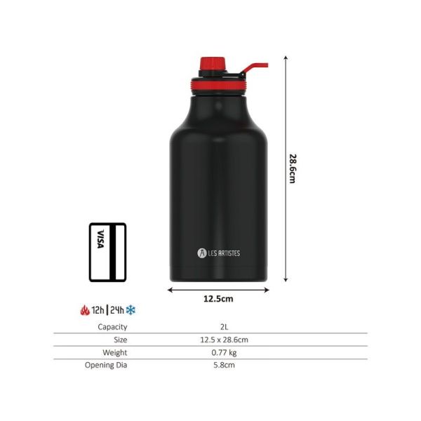 Bouteille isotherme XL Stainless Steel 2000ml