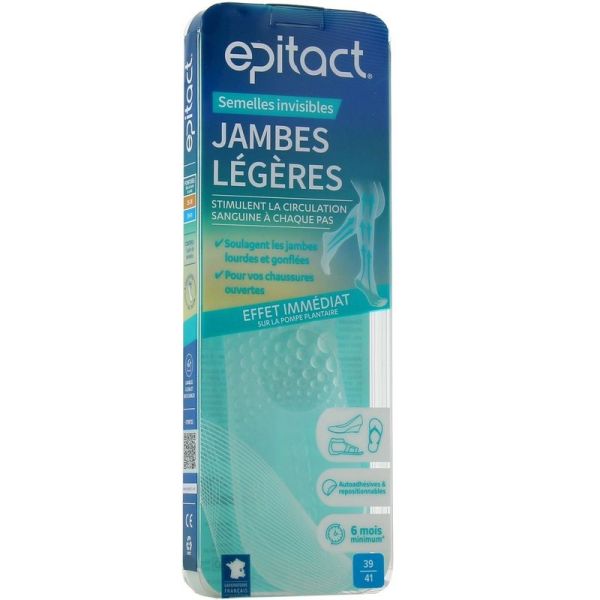 Semelles invisibles jambes légères - Pointure 39 - 41, 1 paire