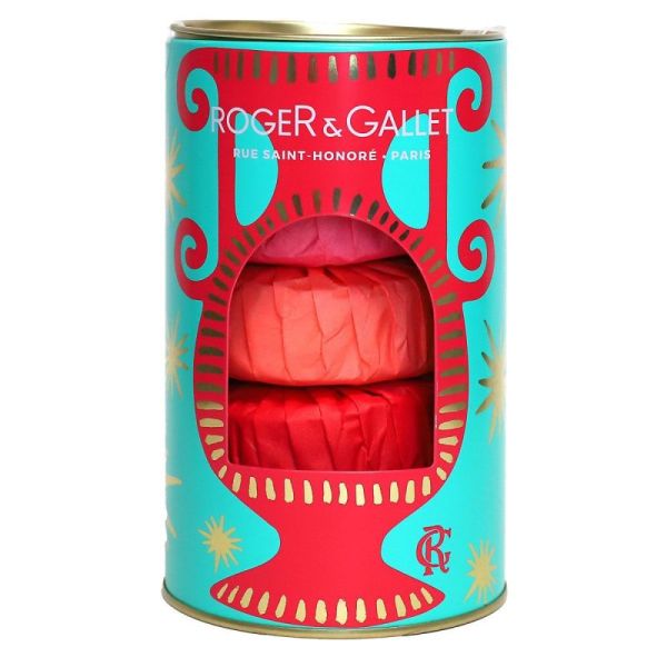 Assortiment 3 savons 100g Rose - Fleur de figuier - Gingembre rouge