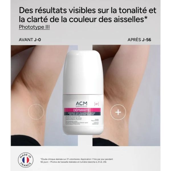 Deodorant Anti-Transpirant Unifiant 48h Roll-On DEPIWHITE - 50 ml