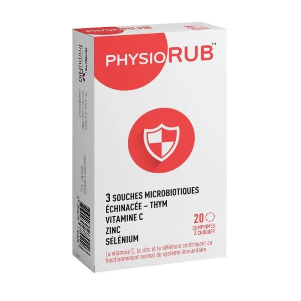 Immubio Physiorub Systeme Immunitaire - 20 comprimés à croquer