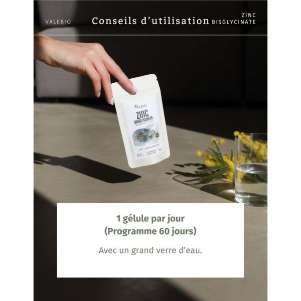 Zinc Bisglycinate Immunité Peau - 60 gélules