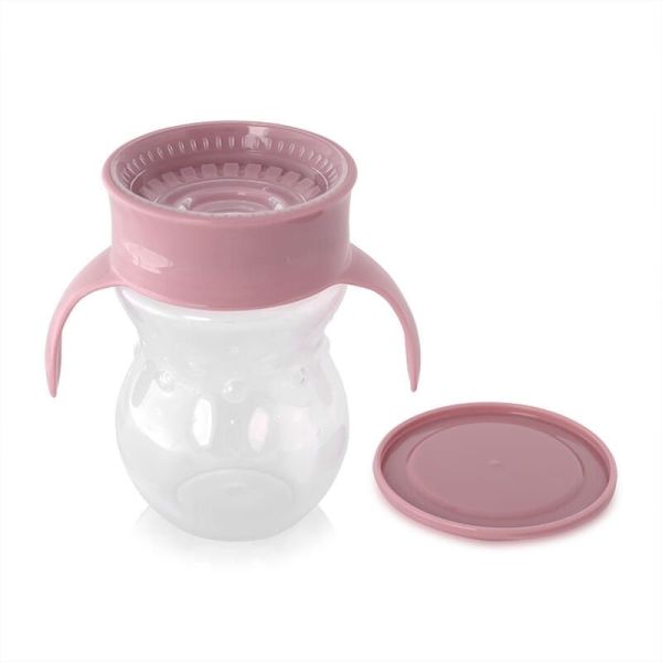 Gobelet Anti-deversement 360 Degres Rose - 1 unite
