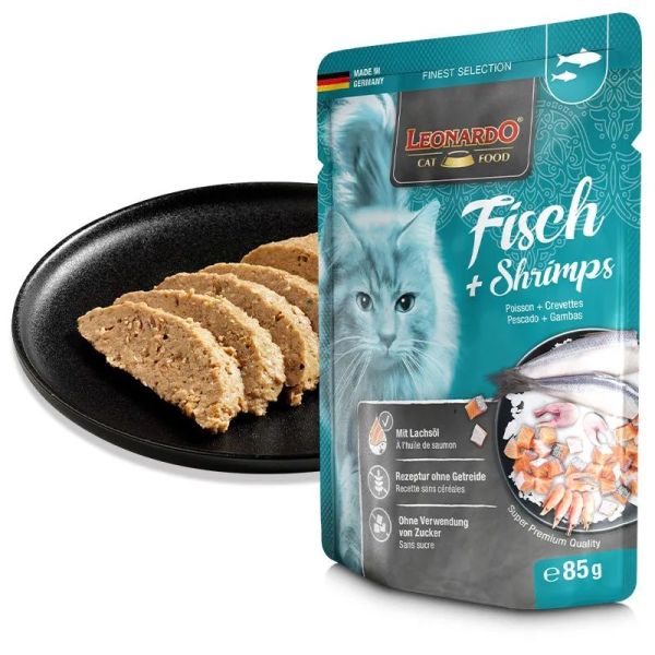 Leonardo Poisson + Crevettes - Chat adulte 1,36 kg