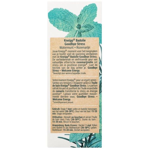 Huile de bain Goodbye Stress menthe aquatique romarin - 100 ml