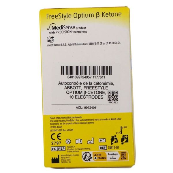 Optium B Ketone électrodes - 10 électrodes
