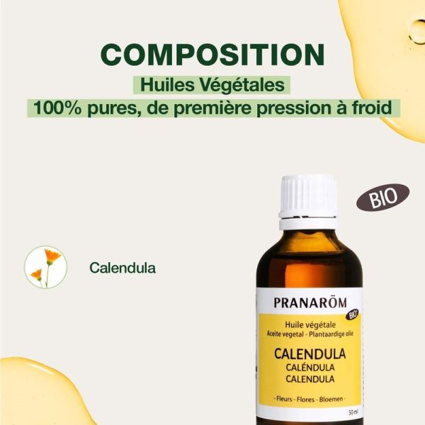 Huile Végétale de Calendula - Bio - 50 ml