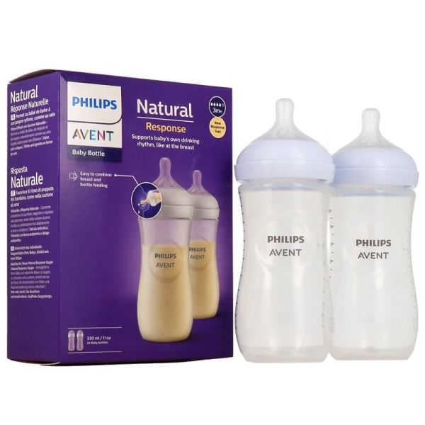 Natural Response Biberon Plastique - 2 x 330 mL