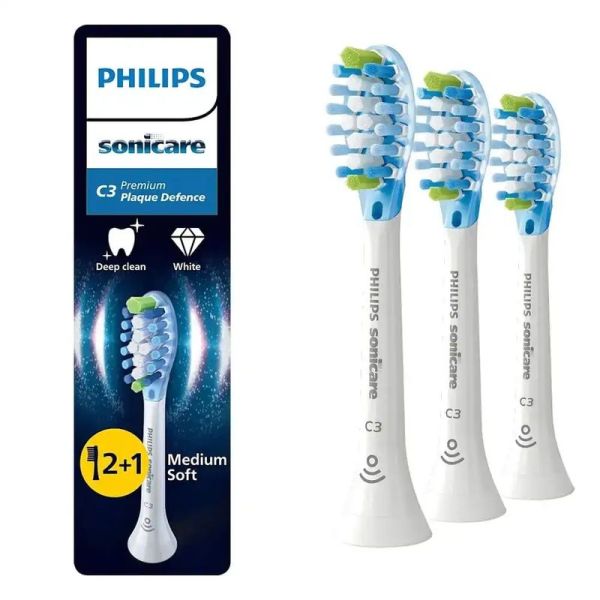 Tête de Brosse à Dents C3 Premium Plaque Defence - Medium Soft - 3 têtes