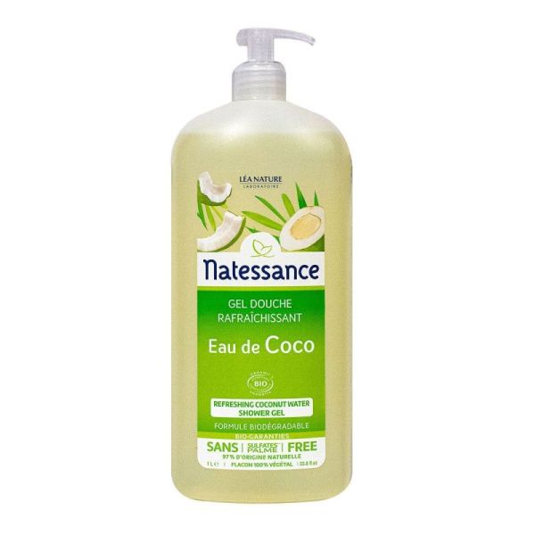 Natessance 1L Gel Dch Eau Coco Rafraichis