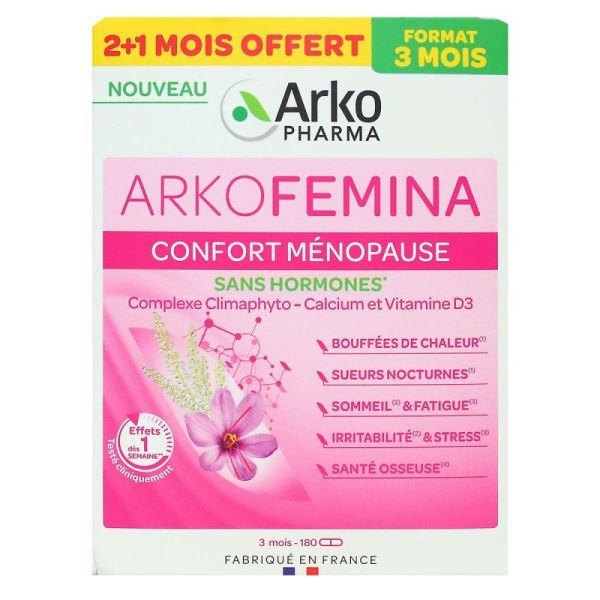 Arkofemina confort ménopause sans hormone 180 gélules