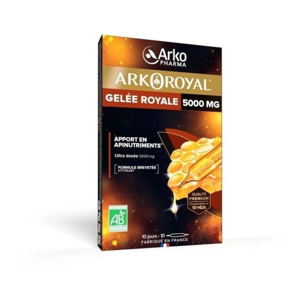 Arkoroyal Gelée royale 5000 mg Bio - 10 ampoules