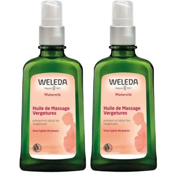 Huile de Massage Vergetures Maternite - 2 x 100 ml