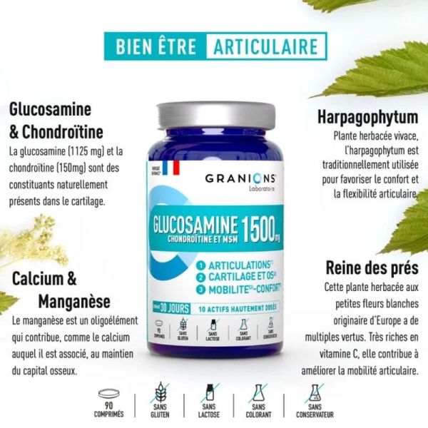 Glucosamine 1500 mg - 90 comprimés