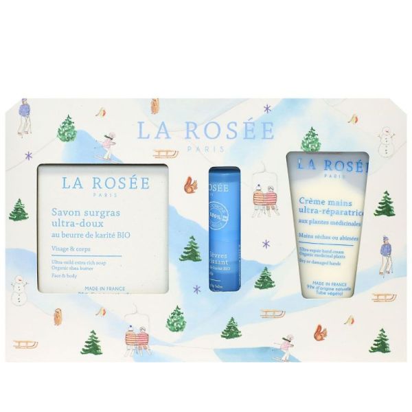 La Rosee Coffret Trio douceur de l'hiver savon 100g stick 4,5g crème 50g