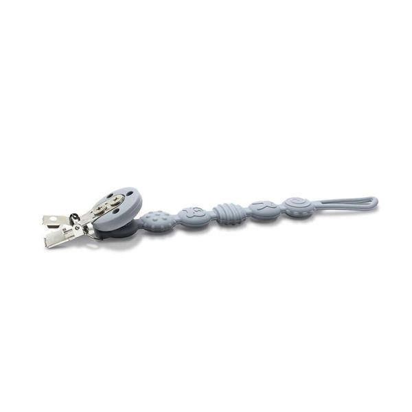 Attache Sucette Silicone Gris - 1 unité
