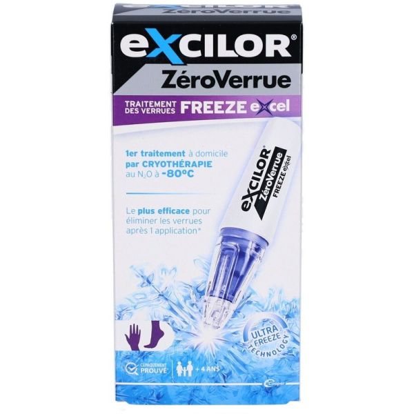 Zéro Verrue Freeze Excel - 1 stylo, 9 embouts jetables