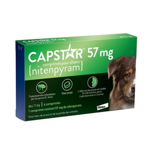 Capstar 57mg Chiens - 6 comprimés