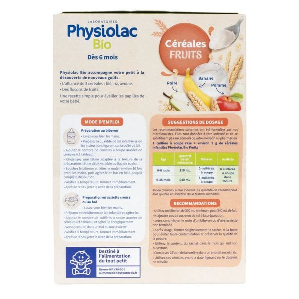 Céréales Bio pour bébé - Fruits