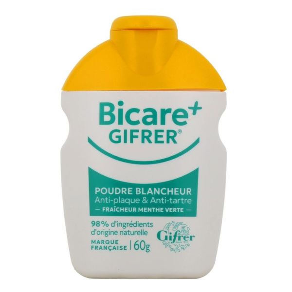 Poudre blancheur fraîcheur menthe verte Bicare+ - 60 g