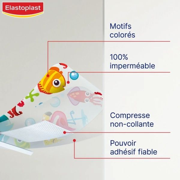 WATERPROOF - Pansements Imperméables Enfants - Motif Arielle - 20 unités