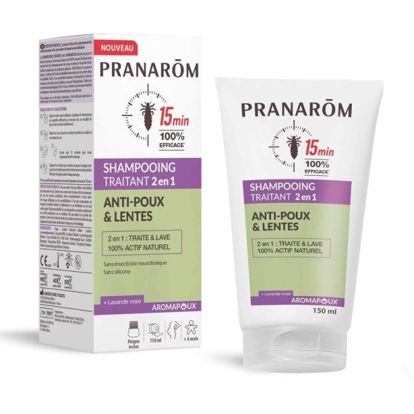 Shampooing traitant 2 en 1 anti-poux et lentes Aromapoux - 150 mL