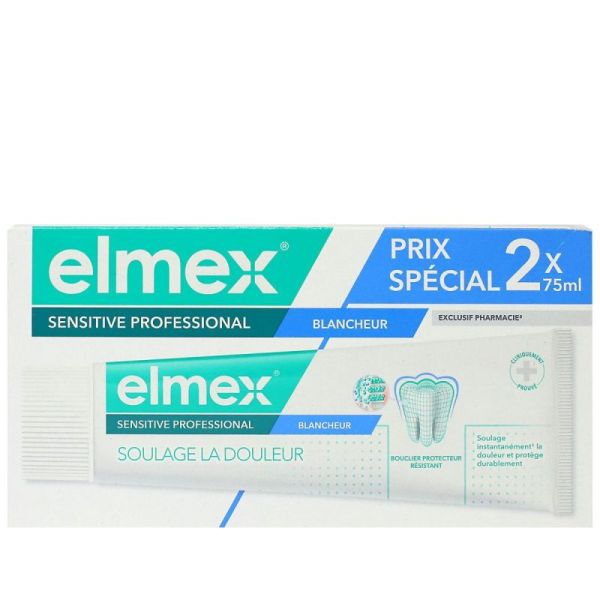 Elmex Sensitive Pro Blancheur 2X75Ml Prom