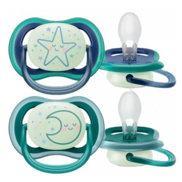 Avent Ultra Air Nighttime 2 Sucettes orthodontiques 6-18 Mois