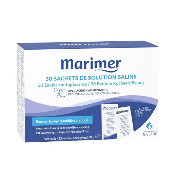 Solution saline pour lavage nasal - 30 sachets