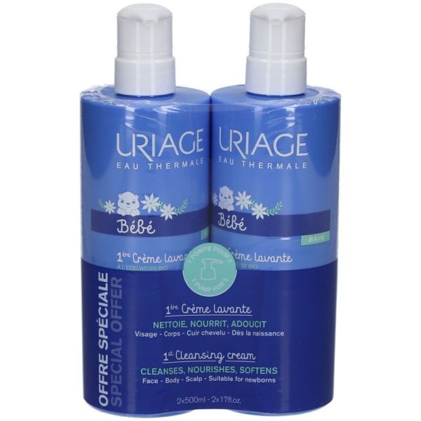 1ère Crème Lavante Bébé - 2 x 500 ml
