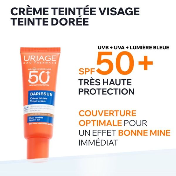 CRÈME TEINTÉE SPF 50+ Bariésun - TEINTE DORÉE - 50 ml
