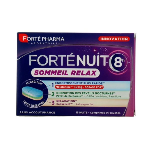 Forténuit 8h sommeil relax - 30 comprimés